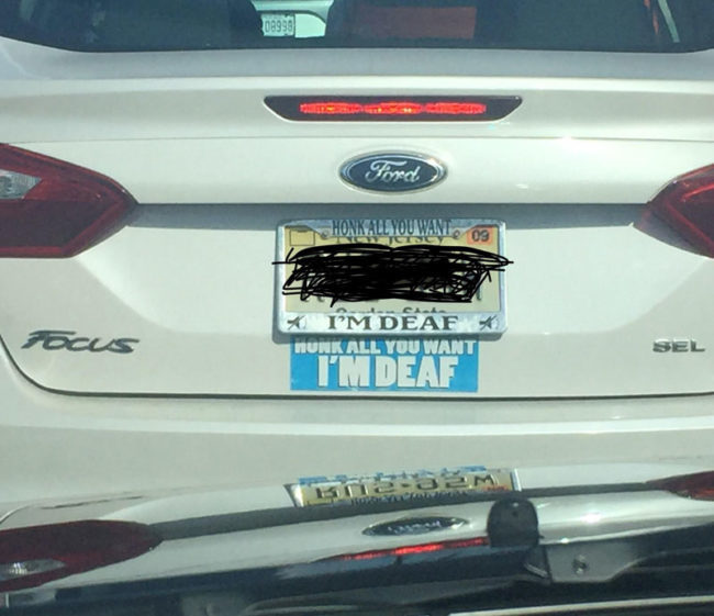 Yes, at least get lost. - Auto, Deafness, Car plate numbers, Ford focus