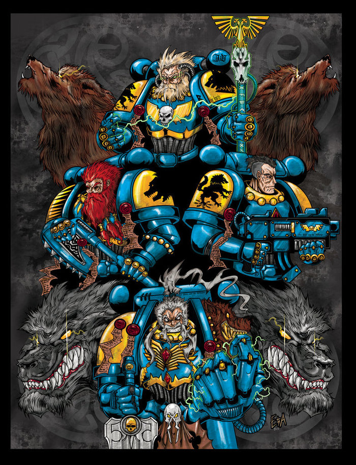   Warhammer 40k, Wh Art, , Space wolves, 