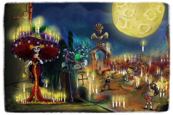 Anyone can die. - The book of life, Cartoons, Art, Death, Guillermo del Toro, A life, Interesting, Guillermo del Toro's Book of Life