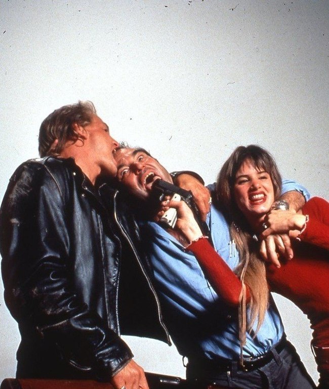 Woody Harrelson, Oliver Stone and Juliette Lewis in a photo shoot for Film Threat magazine, 1994. - Longpost, The photo, Woody Harrelson, Oliver Stone, Juliette Lewis, PHOTOSESSION