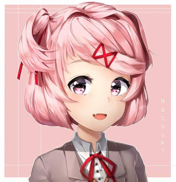 Natsuki - Anime, Anime art, Natsuki, Doki Doki Literature Club, Not anime, Visual novel