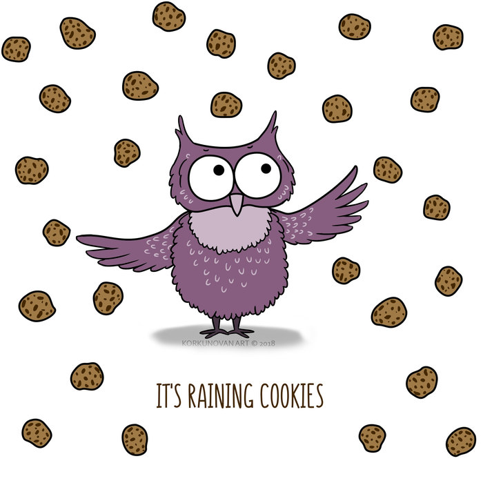 About cookie #3 - My, Comics, Art, Owl, Cookies, Its raining men