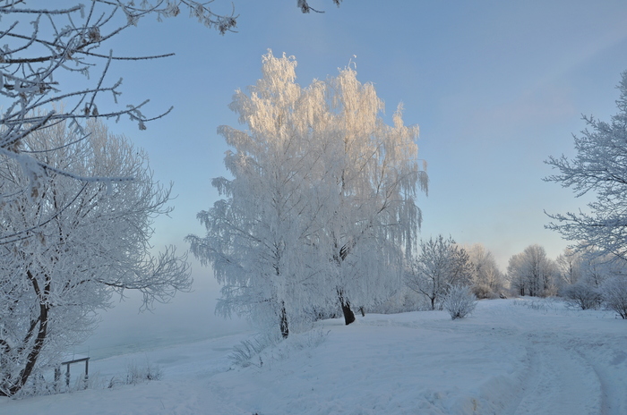 Frosty morning - My, freezing, Volga, Dubna, The photo