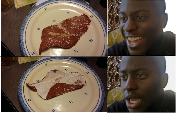 If you see food all around, then it's time for lunch. - Optical illusions, It seemed, Memes, Meat, Black people