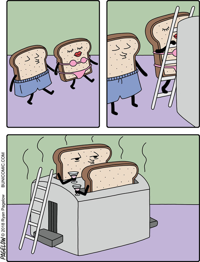 Jacuzzi for bread - Buni, Pagelow, Toaster, Bread, Comics