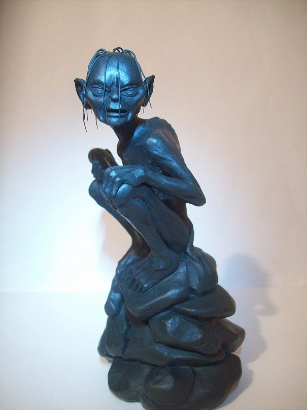 Gollum from polymer clay - My, Polymer clay, Needlework without process, Лепка, Sculpture, Lord of the Rings, Gollum, Figurines, With your own hands