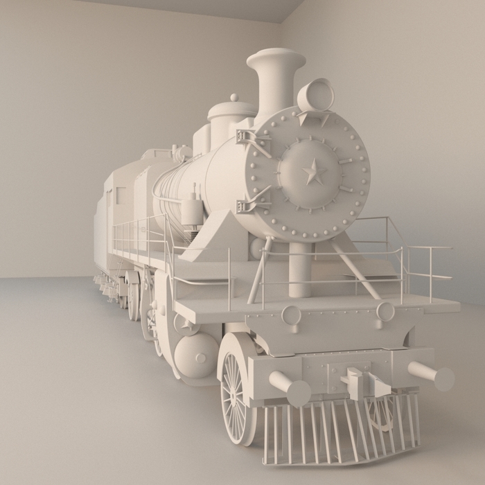 3D Model of the steam locomotive Su - My, 3D max, 3D modeling, Locomotive, Railway, 3D model, 3DS max