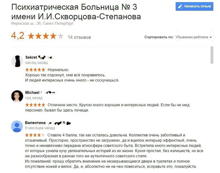 Review of the mental hospital - Saint Petersburg, Screenshot, Mental hospital, Review