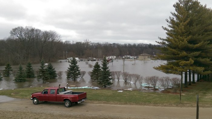 Фоторепортаж последствий ранней оттепели и паводка в Мичигане Мичиган, Наводнение в Мичигане, Потоп, Одноэтажная Америка, Жизнь за границей, Видео, Длиннопост