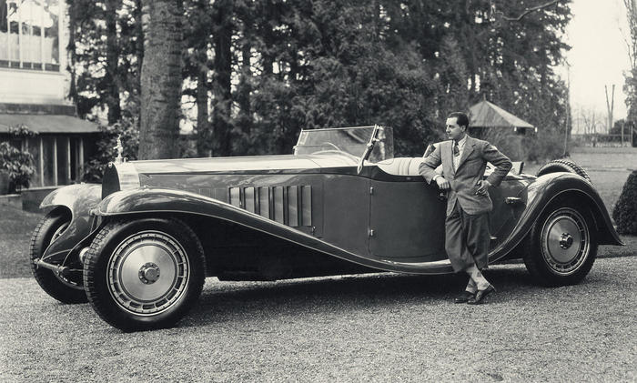 Ettore Bugatti with his Bugatti Royale, 1927 - Auto, Bugatti, Interesting