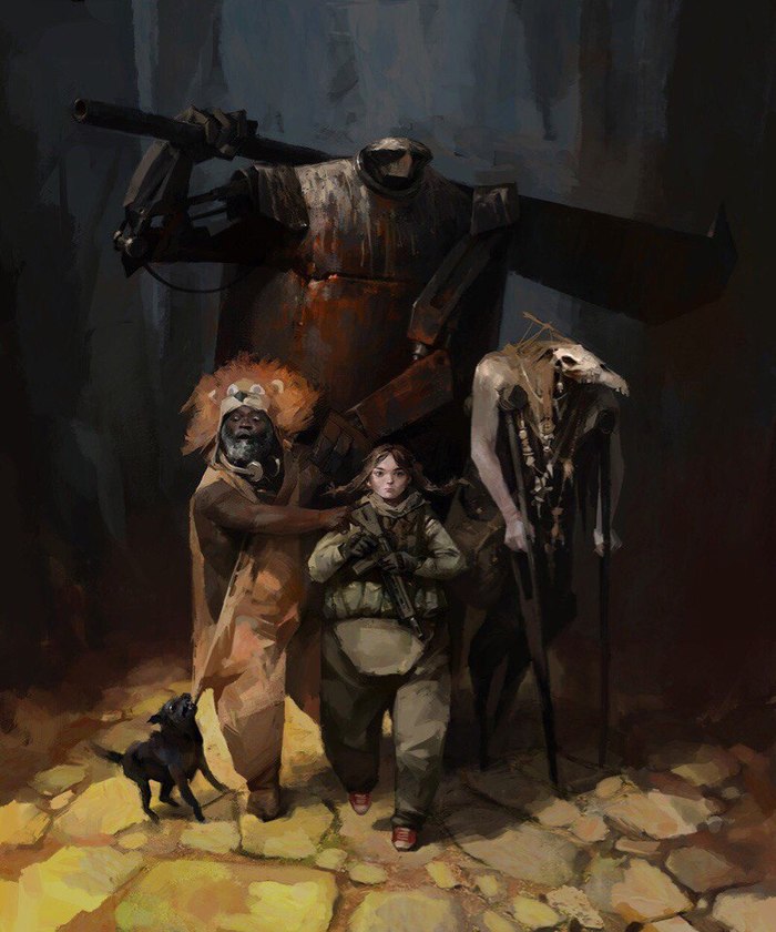 In search of a home, courage and organ donors... - The Wizard of Oz, Art, Military, Fantasy, Weapon, Vladimir Malakhovskiy