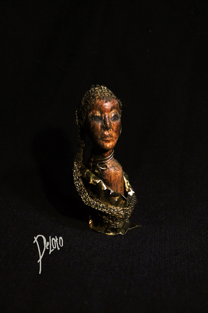 Esmeralda - My, Sculpture, Tree, Brass, Esmeralda, Victor Hugo, Deloto, Handmade, Handmade, Longpost