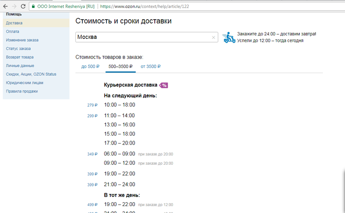 Куча проблем и испорченный День рождения или как сайт www.ozon.ru ...
