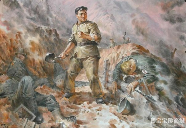 Works by DPRK artists dedicated to the Korean War - Art, North Korea, Drawing, Longpost, Agitation