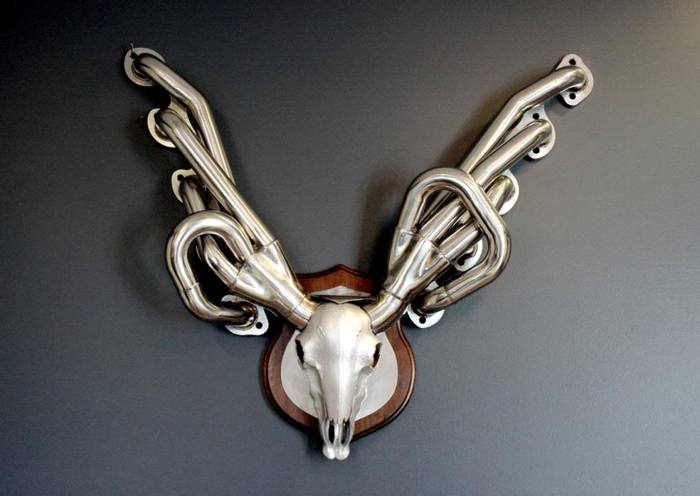 Noble deer with stainless steel antlers. - Art, Scull, Deer, Collectors, Deer