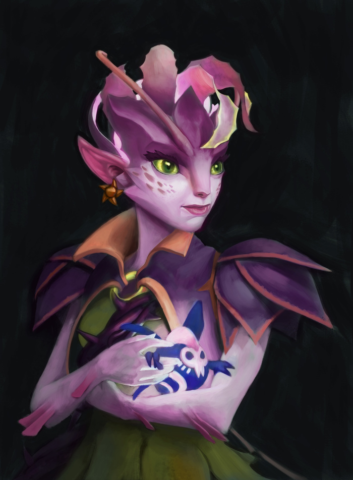 Here is a Mireska I drew) - My, Dota 2, Dota, Dark Willow, 