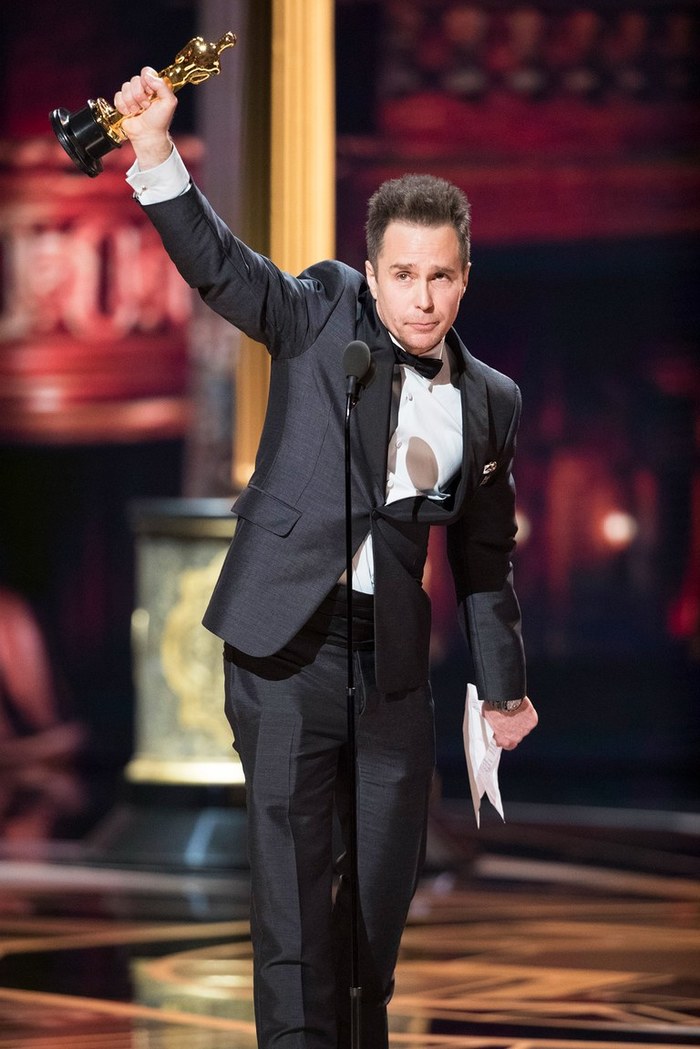 Sam Rockwell and his Oscar for Best Supporting Actor - Oscar, Sam Rockwell, Three Billboards, Movies