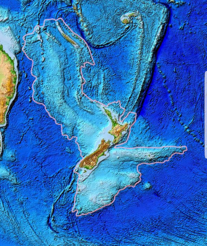 Real New Zealand dimensions - New Zealand, The size, Ocean