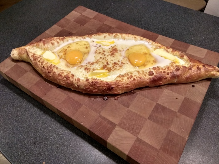 Adjarian Khachapuri. - My, Khachapuri, Recipe, Black cat, , My, Longpost, 