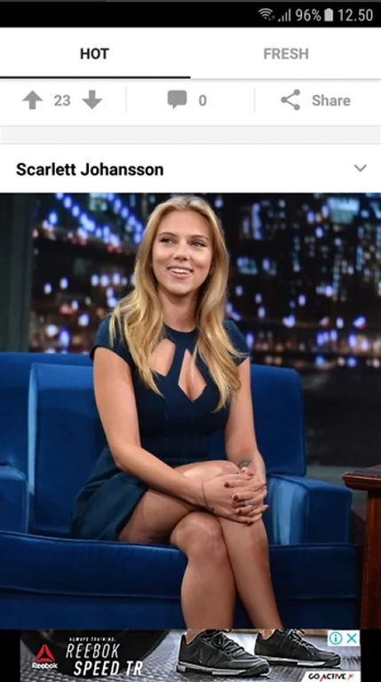 When advertising is in the subject! - Scarlett Johansson, Screenshot, 9GAG