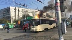 13th tram and his exploits - Tram, Road accident, , Incident, Novosibirsk, Longpost