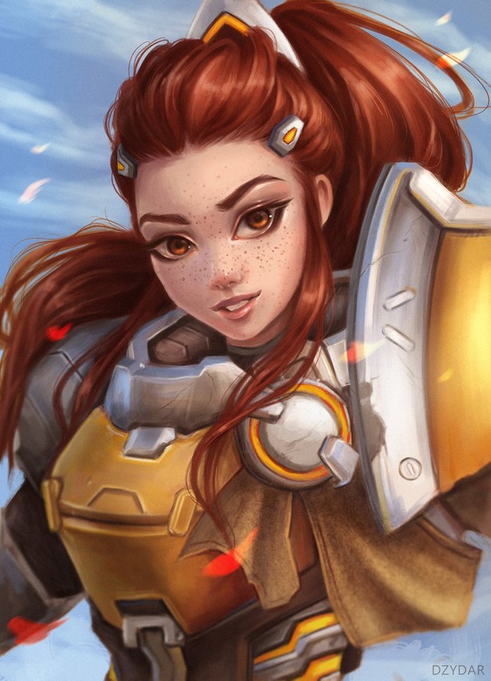 Brigitte by Dzydar - Blizzard, Overwatch, Dzy daria, Brigitte, Art