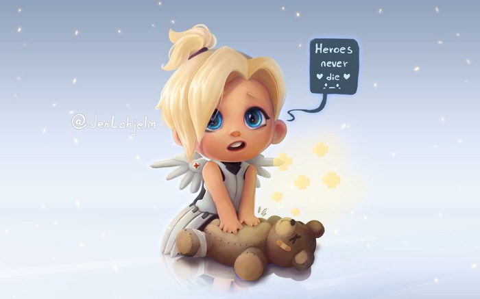 Chibi Mercy - Anime art, Mercy, Overwatch, Chibi, , Chibi