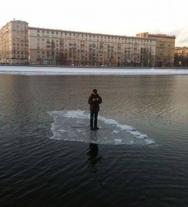 Московский дрейф... - На льду, Москва, Река