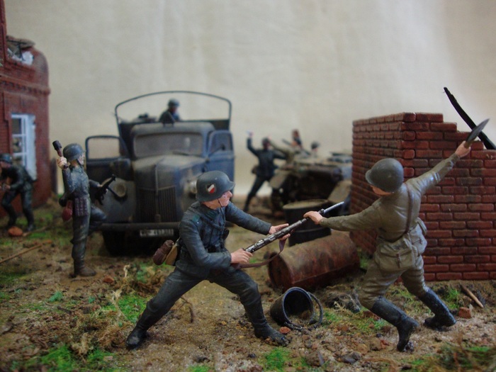 Diorama 1941 - My, Modeling, Diorama, Longpost