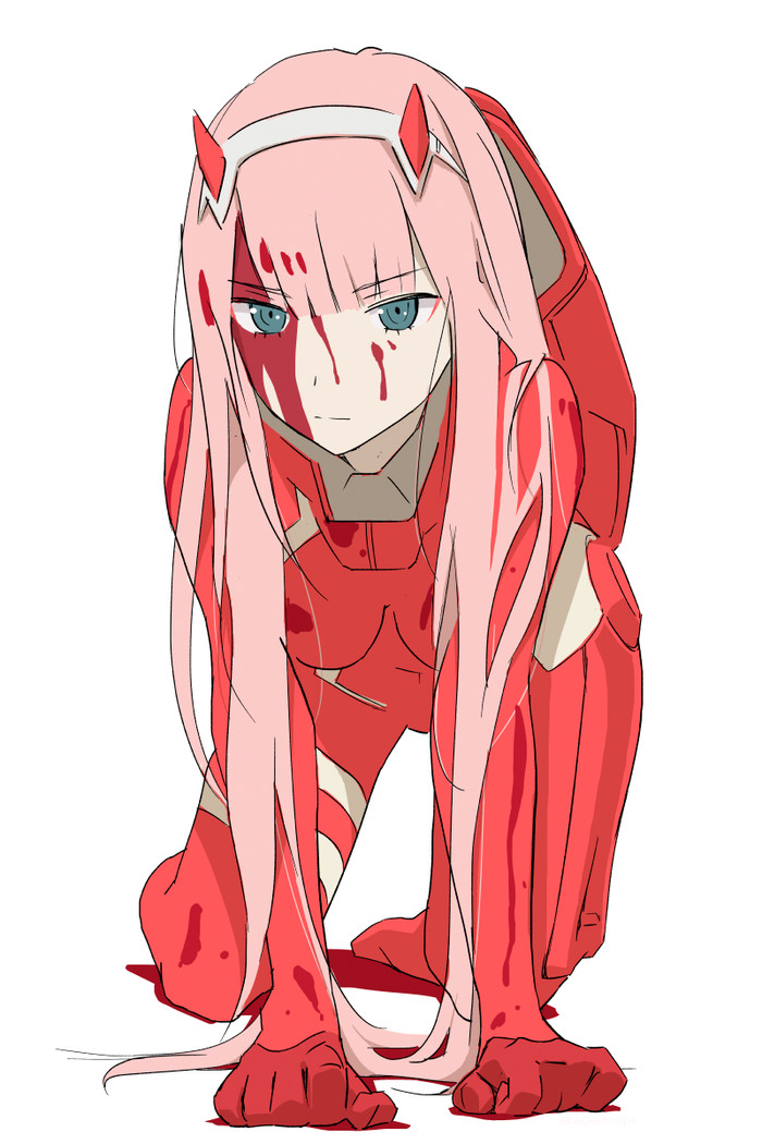 Zerotsu - Anime, Anime art, Darling in the Franxx, Zero two