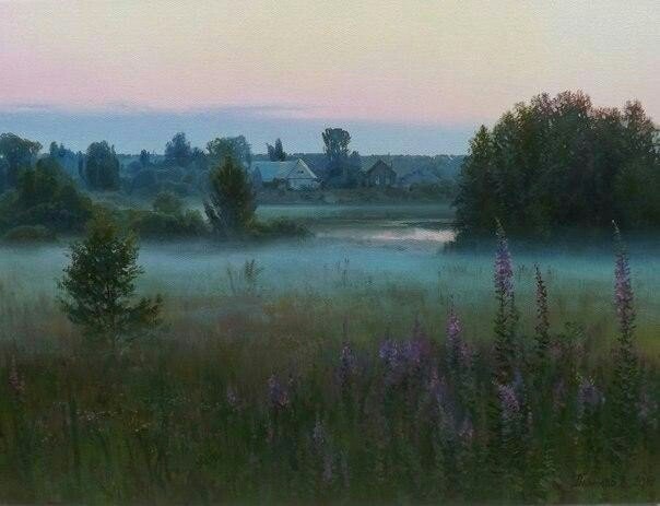 The village is the soul of Russia. - Village, beauty of nature, Longpost, Painting