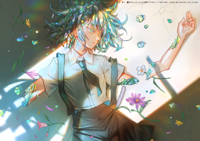 Diamond - Anime art, Longpost, Houseki no kuni, Pixiv, Anime