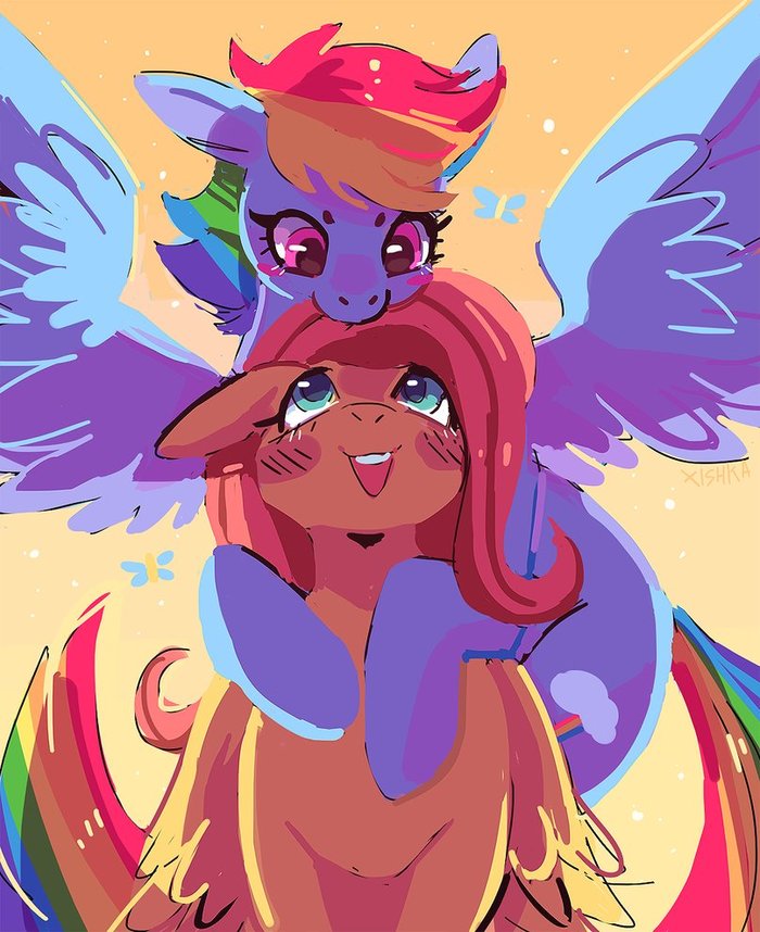 Flutterdash - My Little Pony, PonyArt, Rainbow Dash, Fluttershy, Шиппинг, MLP Lesbian