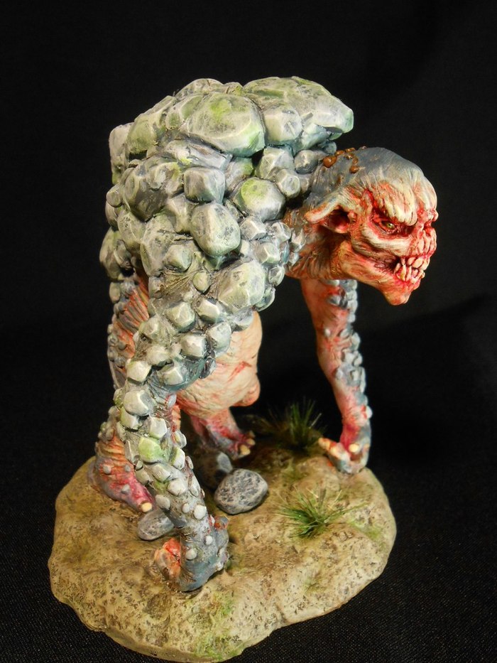 The rock troll is a monster in The Witcher 3: Wild Hunt - The Witcher 3: Wild Hunt, Witcher, Figurine, Statuette, Troll, Polymer clay, With your own hands, , Longpost, Figurines, 