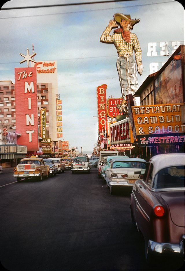 Las Vegas in the 50s. - Las Vegas, USA, Longpost, Retro, The photo