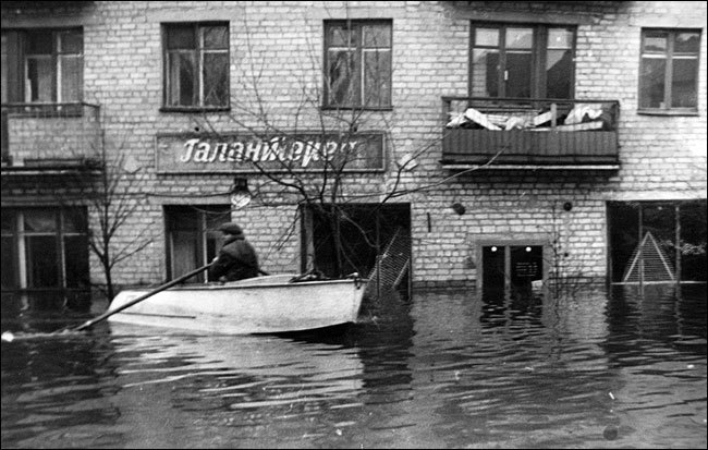 high water - Spring, Spill, Historical photo, Flood, Longpost