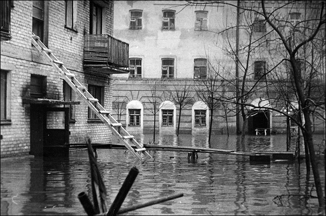 high water - Spring, Spill, Historical photo, Flood, Longpost