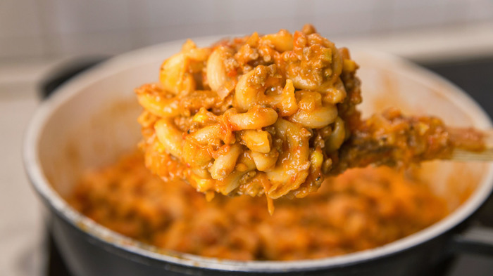 Macaroni, possibly navy style - My, Pasta, Paste, Video recipe, Recipe, Cooking, Preparation, Food, Longpost