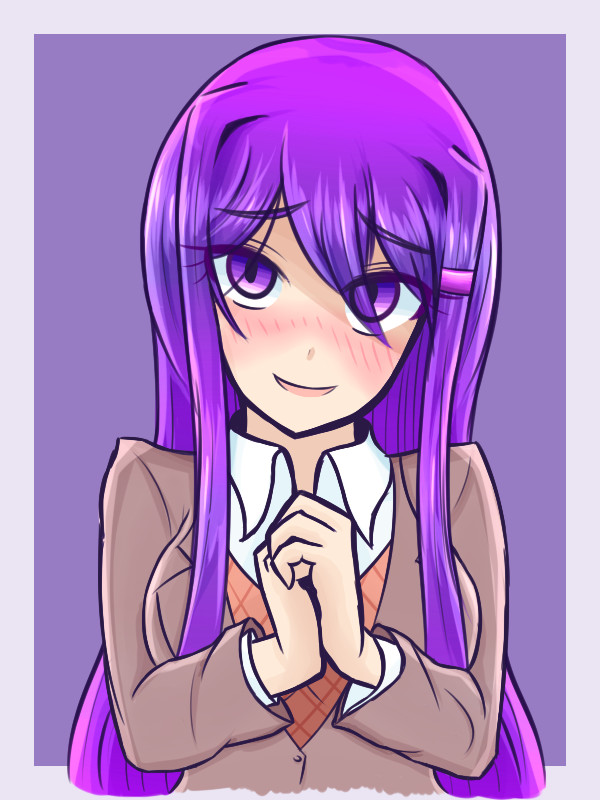 Purple joy - Doki Doki Literature Club, Yuri DDLC, Визуальная новелла, Аниме, Не аниме