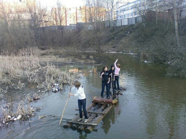 Rare case - Children, Raft, The photo