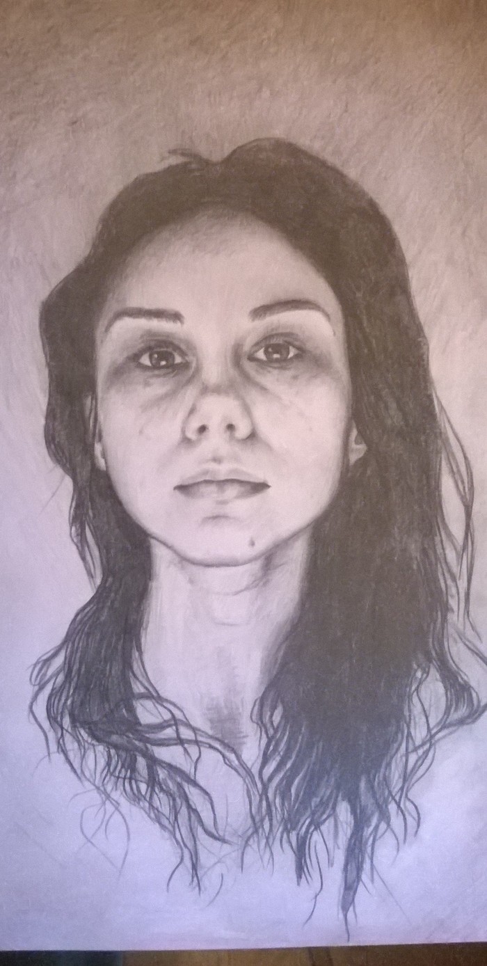 Self-portrait - My, Pencil drawing, Self-portrait, Art