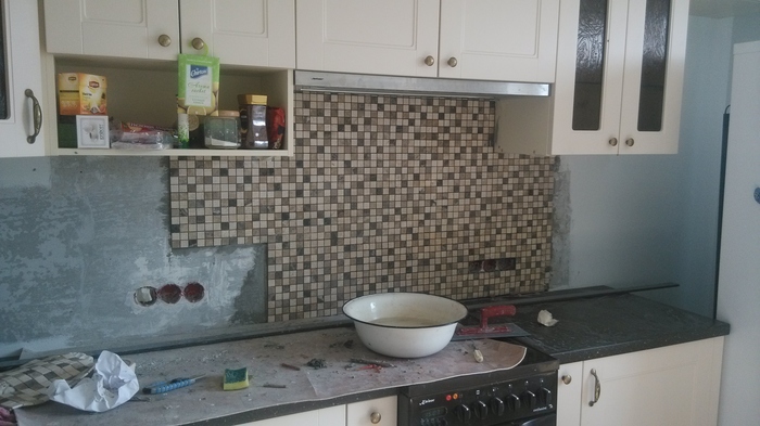 We are completing a kitchen renovation. - My, Kitchen, With your own hands, Repair, Longpost, Report