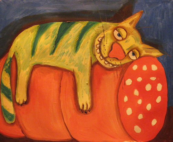 Vasya Lozhkin: Sausage dream. - cat, Vasya Lozhkin, Sausage, Drawing, Art