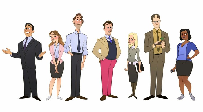 How the characters of The Office look through the prism of animation - Office, Walt disney company, Serials