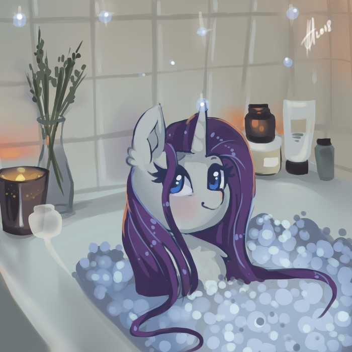 Relax with Rarity My Little Pony, Ponyart, Rarity, Xjenn9