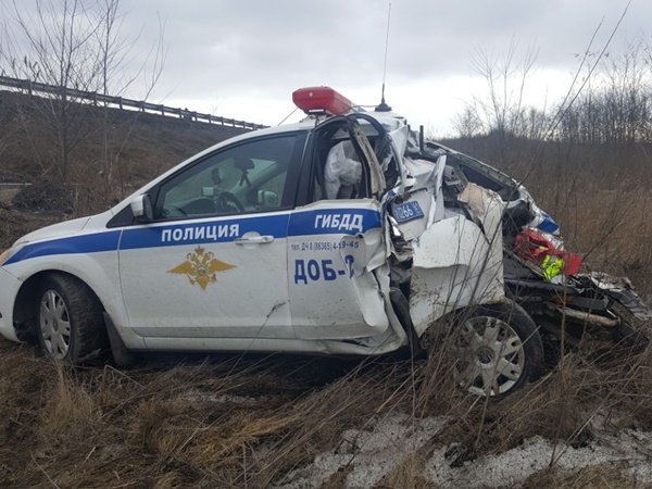 A truck rammed a traffic police car on a highway in the Rostov region - Rostov-on-Don, Road accident, M-4 Don