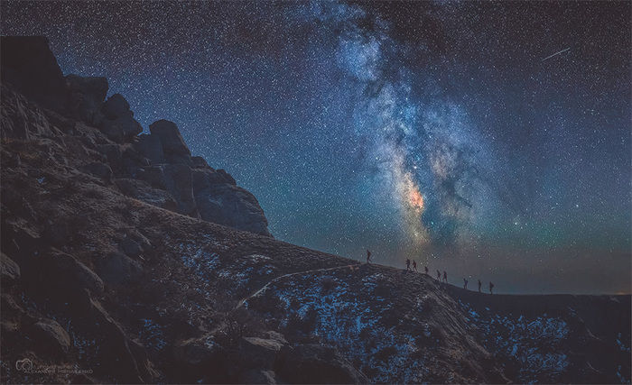 Space Wanderers Meganoma - My, Meganom, Overheard, Milky Way, Starry sky, The city of Sudak