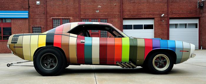 rainbow car - The photo, Car, Rainbow, Color, , Auto, Plymouth