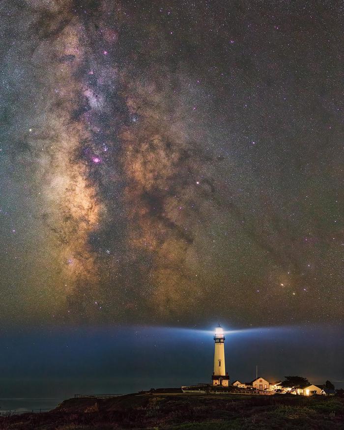 It took a photographer 140 shots to get this amazing compilation - Space, Lighthouse, The photo, Milky Way