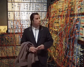 When he came to work as a system administrator for a new job - Sysadmin, IT, The wire, GIF, Confused Travolta